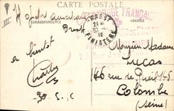 Vintage Postcard Bateau Brest armours It Gaulois