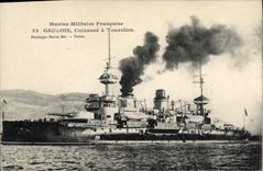 CPA Bateau Gaulois Cuirasse a tourelles