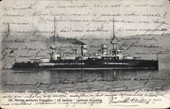 CPA Bateau Le Gaulois Cuirasse d'escadre