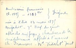 Postal a Volver CH Baret Srta. Armande Cassive