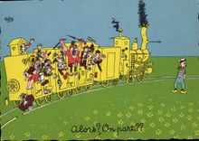 CPM Humour Alors on part ? Train