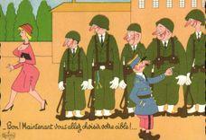 CPM Humour Soldats Militaria