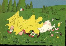 CPM Humour Ah la vache 