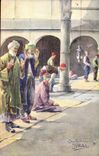 CPA Fantaisie Orientalisme Musulmans en priere 