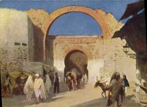 CPA Fantaisie Orientalisme The golden East A Moorish gateway