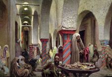 CPA Fantaisie Orientalisme Au bazar