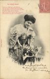 Vintage Postcard Imagination Woman the love letter