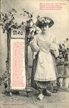 Vintage Postcard Imagination Woman May