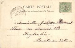 Postal Fantasia Hombre Pitou tiene sus padres Militaria