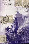 CPA Peche Pecheur Bateau