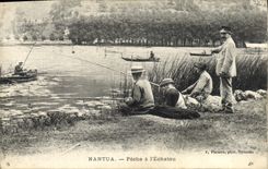 CPA Peche Pecheur Nantua Peche a l'Echatou 