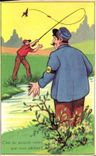 CPA Peche Pecheur C'est du poisson volant que vous pechez ?