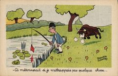 Postal Pesca Pecador Toro