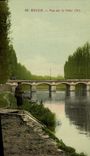CPA Peche Pecheur Melun Vue sur la Seine 