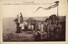 CPA Saint Malo Le Grand Be Les funerailles de Chateaubriand La mise au tombeau