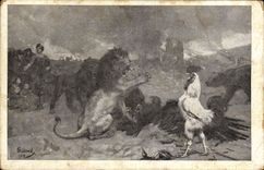 CPA Coq Poule Lion 