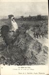 CPA Coq Poule Le salut du coq L'aube du 1er aout au village Sabattier L'Illustration 
