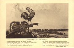 CPA Coq Poule Notre Chante Victoire Militaria 