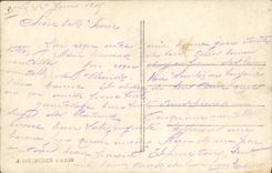Vintage Postcard Sante Militaria Arrivee of wound English has Amiens Red Cross