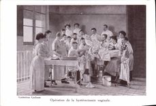 Vintage Postcard Health Operation of the vaginal hysterectomy