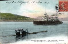 Vintage Postcard Brest Boat Guichen in before port