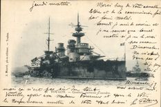 Vintage Postcard Bateau Cruiser Armours Gueydon