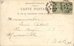 Vintage Postcard Boat Gabion Against destroyer