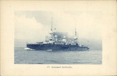 CPA Bateau Le Gaulois Cuirasse a tourelles