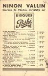 Modern Postcard Ninon Vallin
