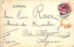 Vintage Postcard Folklore Alsace Elsasserin amndt Brunnen