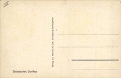 Postal Folclore Alsacia Elsassiches Dorffest