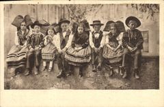 CPA Folklore Alsace Enfants
