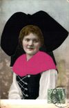 CPA Folklore Alsace Costume Alsacien
