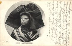 CPA Folklore Alsace Alsacienne