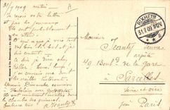 Vintage Postcard Folklore Alsace Alsatian Family National costume