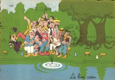 CPA Fantaisie Illustrateur Le bon coin Peche Pecheur