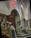 Postal Orientalismo Entrada de una mezquita Túnez
