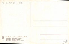 Postal Orientalismo Mueddins que llama para el rezo