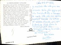 Postal Ingreso de la Bullabesa Catalana