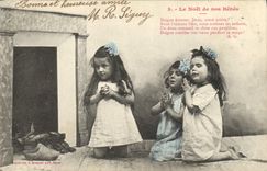 Vintage Postcard Imagination Children Christmas of our babies