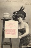 Vintage Postcard Imagination Woman Big competition gold vase 500,000 francs of price