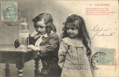 Vintage Postcard Imagination Children cherries