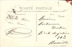 Postal Entierros Toulon la catástrofe del Iena el transporte de un cadáver