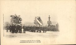 Vintage Postcard Funeral of Félix Faure Crowns of the senators and deputies