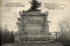 Vintage Postcard Environs of Potigny the tomb of Marie Elisabeth Jolly Artiste celebrates French Theater