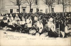 Vintage Postcard Funeral of Mgr Lelong bishop of Nevers bishops