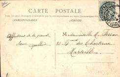 CPA Funerailles du docteur Mauchamp assassine a Marrakech Maroc La famille et les autorites Chalon sur Saone 