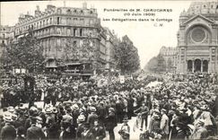 Vintage Postcard Funeral of Mr. Chauchard delegations in the procession