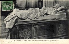 CPA Dreux Chapelle Saint Louis Tombeau du Duc d'Alencon 