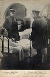 CPA Sante Militaria Region du Nord Georges V visitant les blesses